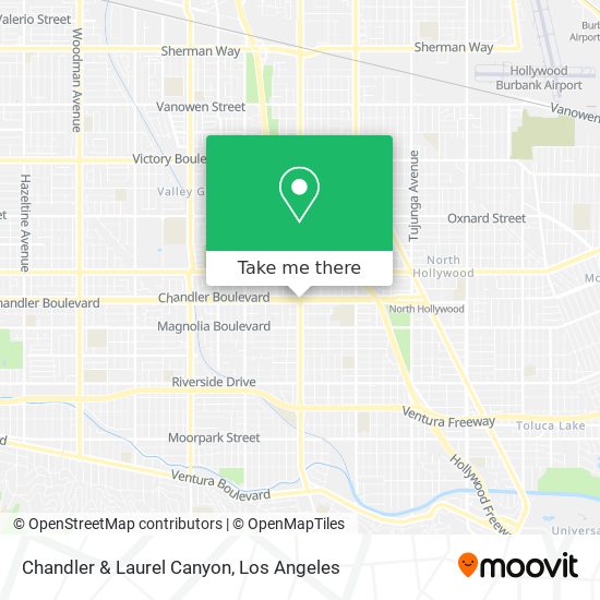 Chandler & Laurel Canyon map