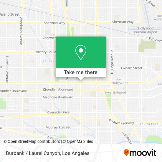 Burbank / Laurel Canyon map