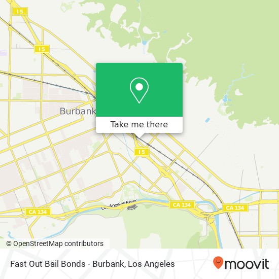 Mapa de Fast Out Bail Bonds - Burbank