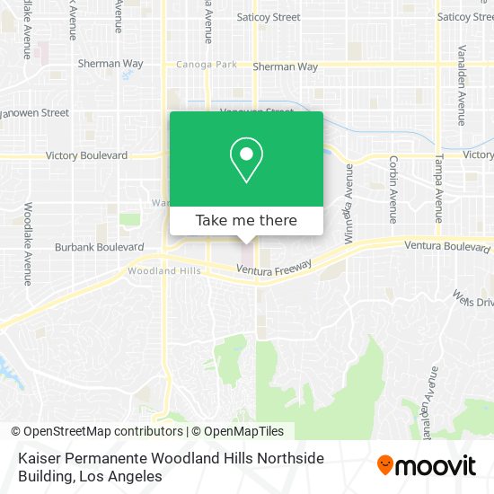 Mapa de Kaiser Permanente Woodland Hills Northside Building