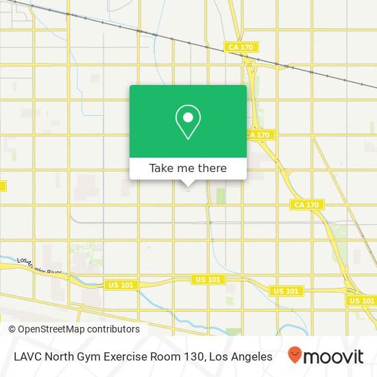 Mapa de LAVC North Gym Exercise Room 130