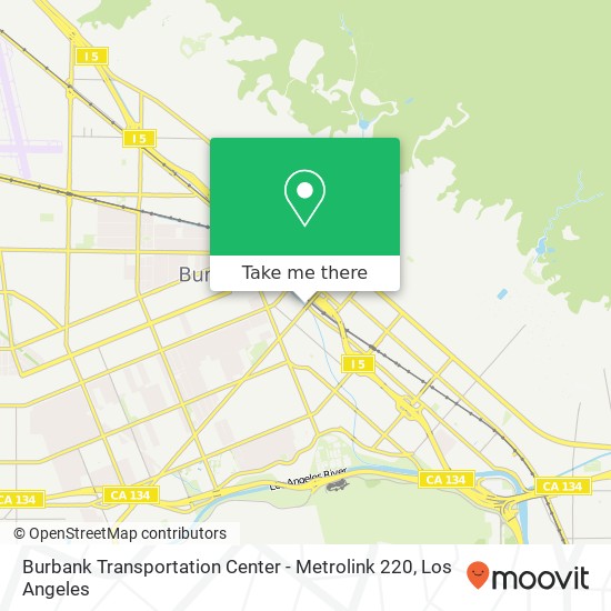 Burbank Transportation Center - Metrolink 220 map