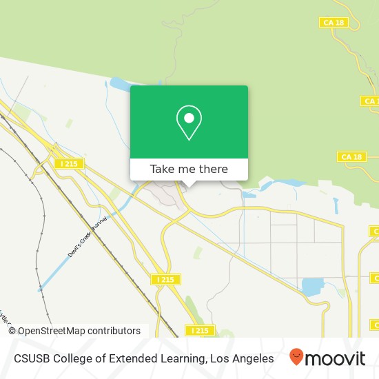 Mapa de CSUSB College of Extended Learning