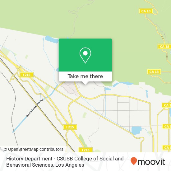 Mapa de History Department -  CSUSB College of Social and Behavioral Sciences