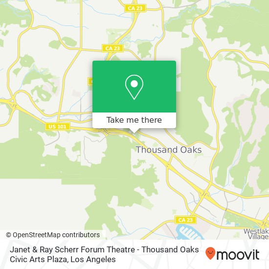 Janet & Ray Scherr Forum Theatre - Thousand Oaks Civic Arts Plaza map