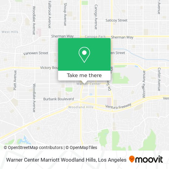 Warner Center Marriott Woodland Hills map