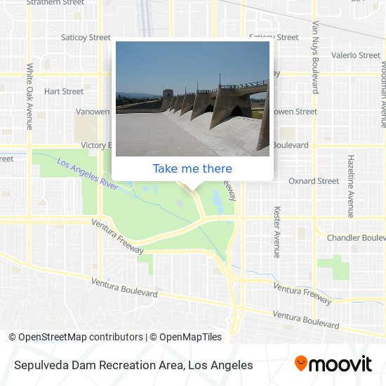 Sepulveda Dam Recreation Area map