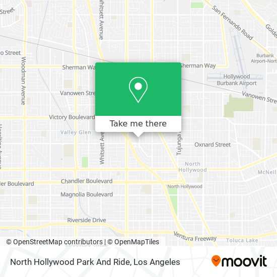 North Hollywood Park And Ride map