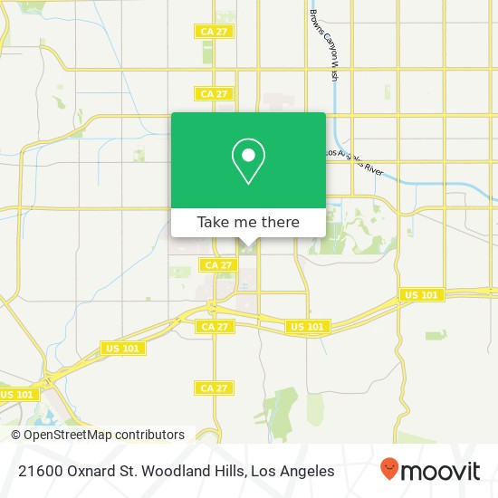 Mapa de 21600 Oxnard St. Woodland Hills