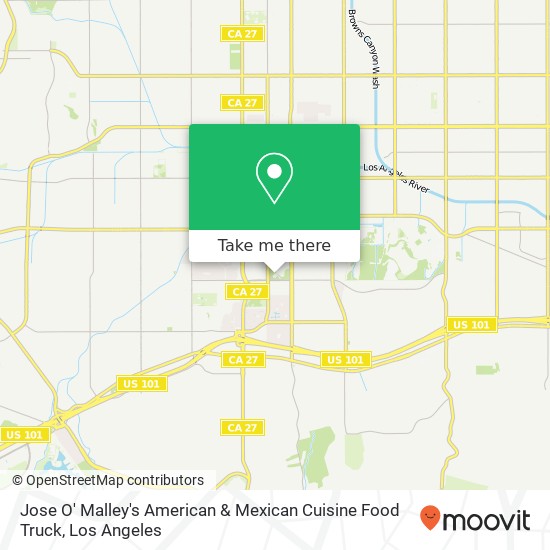 Mapa de Jose O' Malley's American & Mexican Cuisine Food Truck