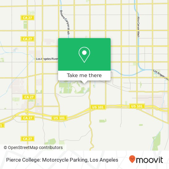 Pierce College: Motorcycle Parking map