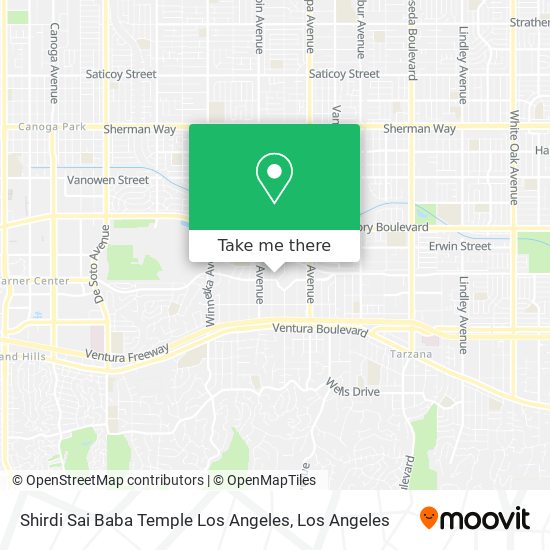 Mapa de Shirdi Sai Baba Temple Los Angeles