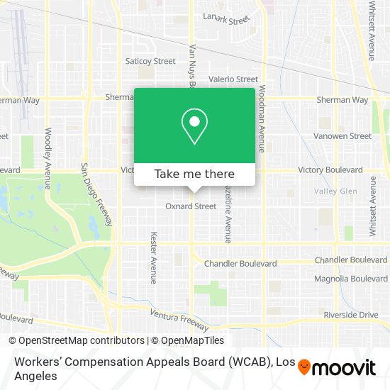 Mapa de Workers’ Compensation Appeals Board (WCAB)