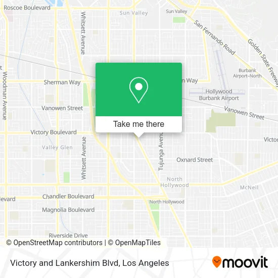 Mapa de Victory and Lankershim Blvd