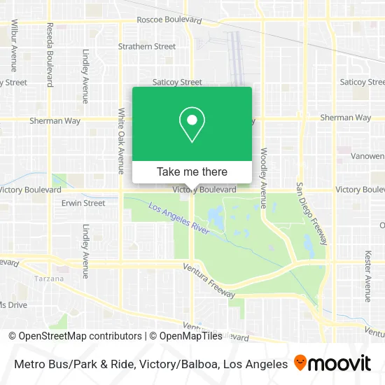 Mapa de Metro Bus / Park & Ride, Victory / Balboa