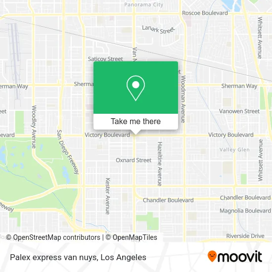 Mapa de Palex express van nuys