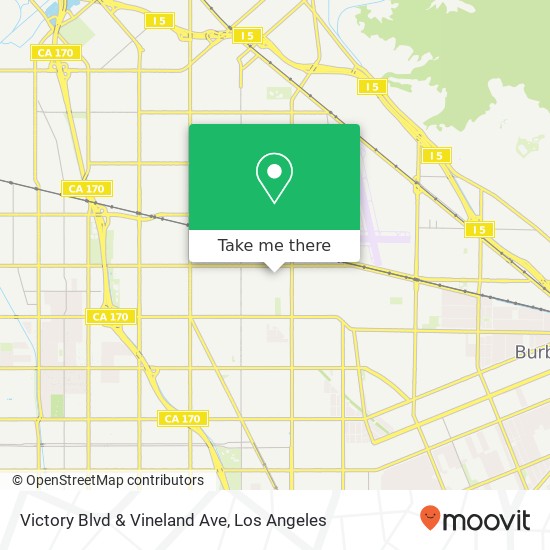 Victory Blvd & Vineland Ave map