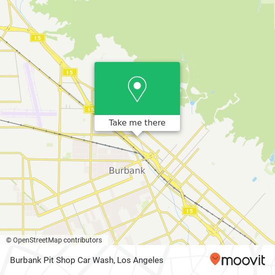 Burbank Pit Shop Car Wash map