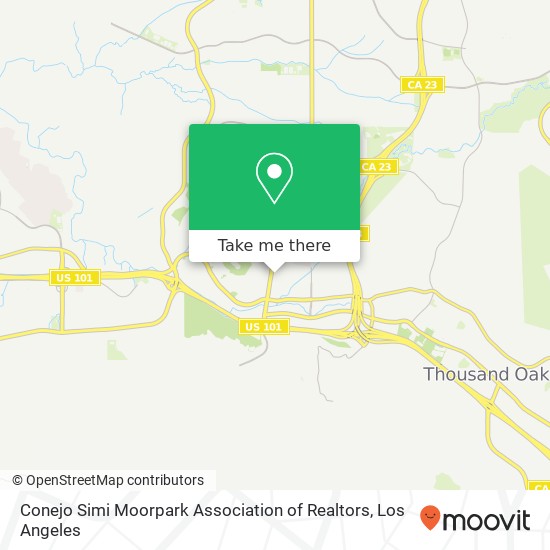 Conejo Simi Moorpark Association of Realtors map