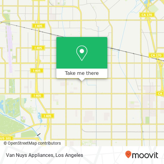 Van Nuys Appliances map