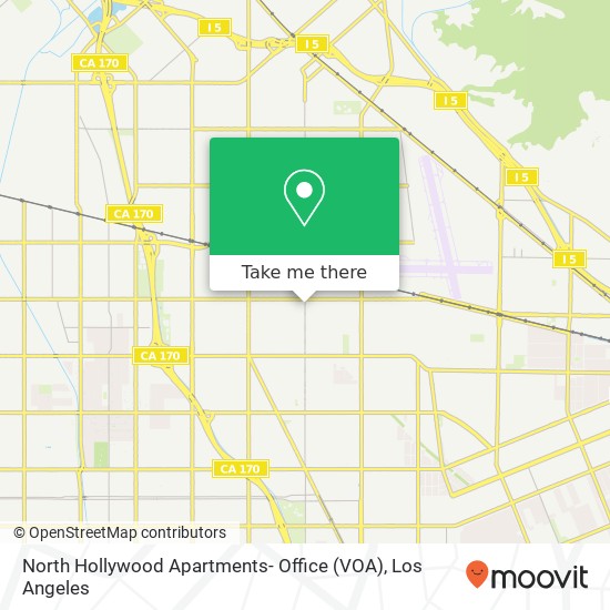 Mapa de North Hollywood Apartments- Office (VOA)