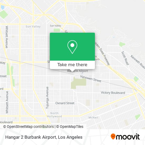 Hangar 2 Burbank Airport map