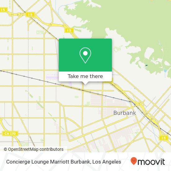 Mapa de Concierge Lounge Marriott Burbank