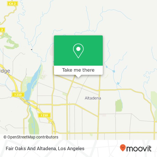 Mapa de Fair Oaks And Altadena