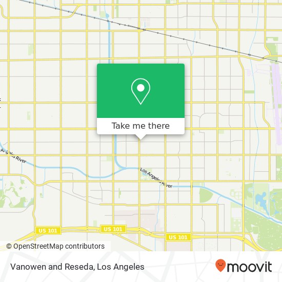 Vanowen and Reseda map