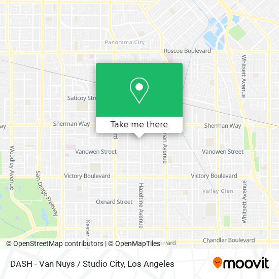 DASH - Van Nuys / Studio City map