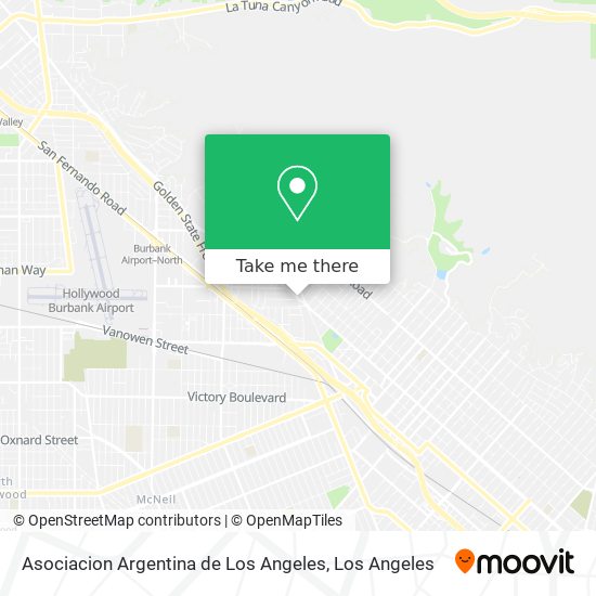 Asociacion Argentina de Los Angeles map