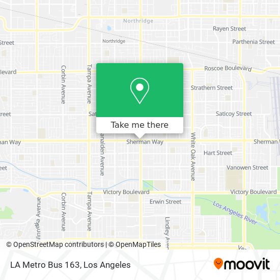 LA Metro Bus 163 map