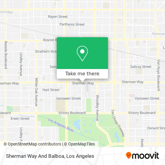 Sherman Way And Balboa map