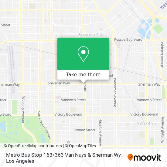 Metro Bus Stop 163 / 363 Van Nuys & Sherman Wy map