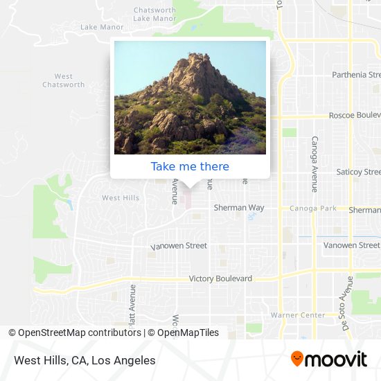 West Hills, CA map