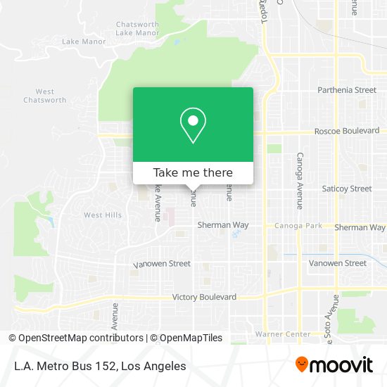 L.A. Metro Bus 152 map