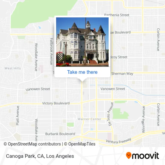 Canoga Park, CA map