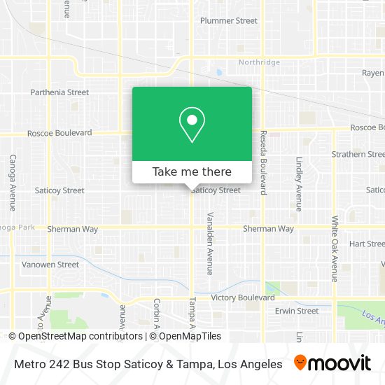 Mapa de Metro 242 Bus Stop Saticoy & Tampa