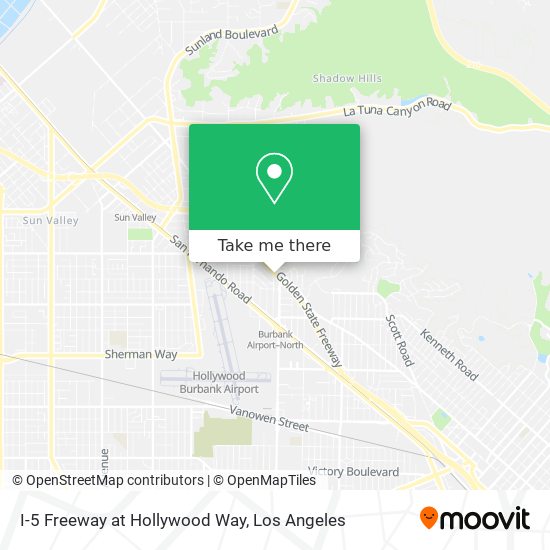 Mapa de I-5 Freeway at Hollywood Way