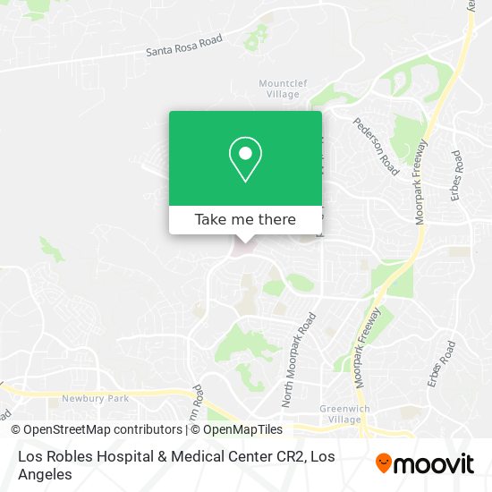 Los Robles Hospital & Medical Center CR2 map