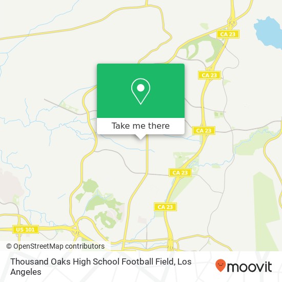 Thousand Oaks High School Football Field map