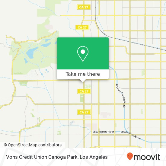 Mapa de Vons Credit Union Canoga Park