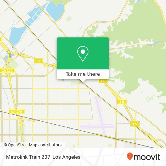 Metrolink Train 207 map