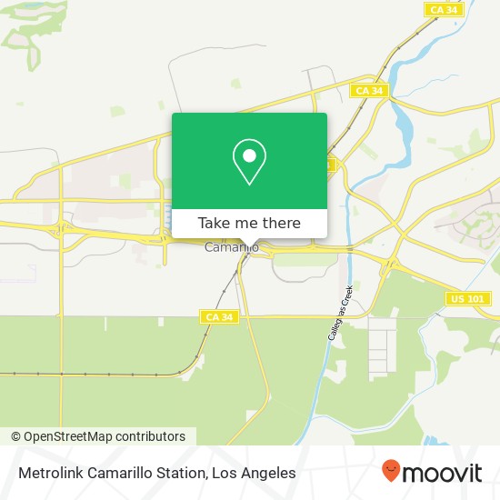 Mapa de Metrolink Camarillo Station