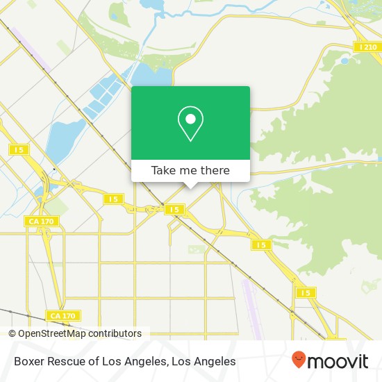 Boxer Rescue of Los Angeles map