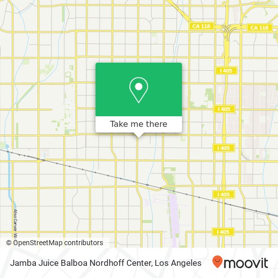 Mapa de Jamba Juice Balboa Nordhoff Center