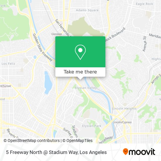 5 Freeway North @ Stadium Way map