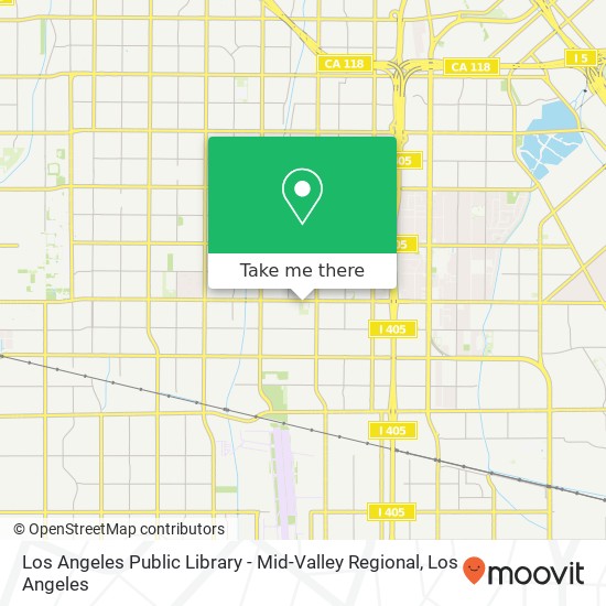 Los Angeles Public Library - Mid-Valley Regional map