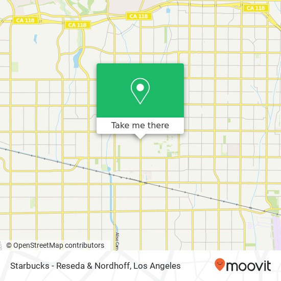 Mapa de Starbucks - Reseda & Nordhoff