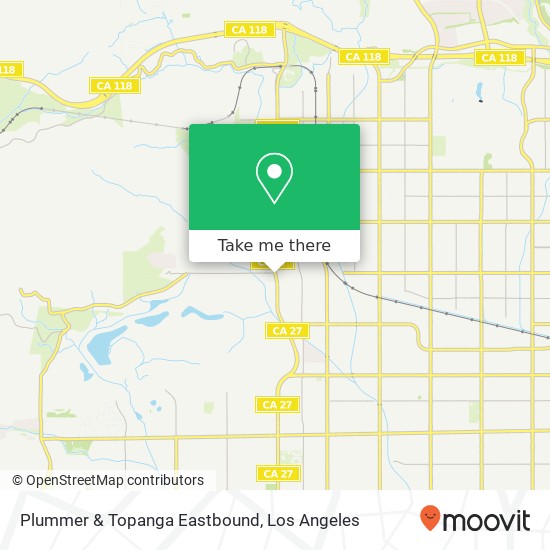 Plummer & Topanga Eastbound map
